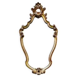 Miroir mural ancien, miroir baroque, miroir en bois doré