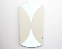 Miroir mural blanc des années 1970