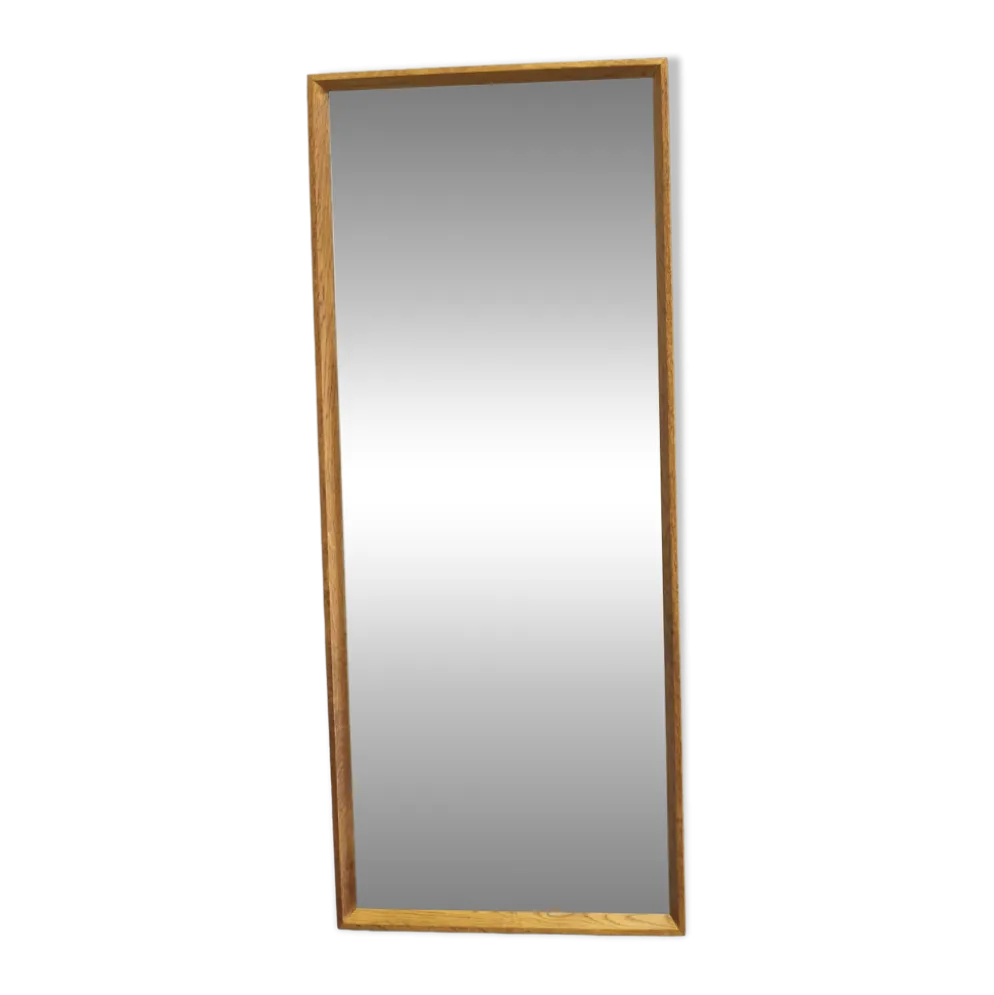 Miroir mural danois en chêne des années 60.