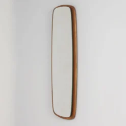 Miroir mural danois en teck, années 1960