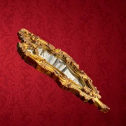 Miroir mural doré à parecloses style rococo Louis XV – années 50-60