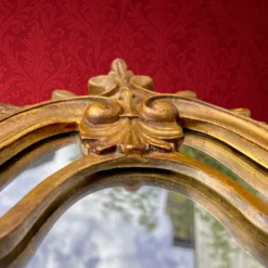 Miroir mural doré à parecloses style rococo Louis XV – années 50-60