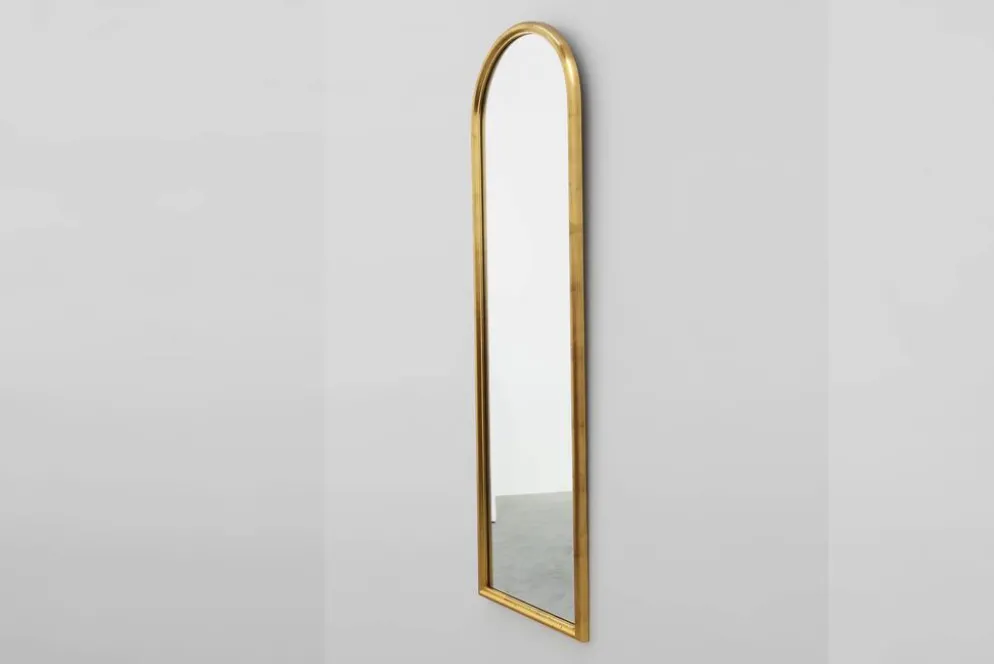 Miroir mural en arc doré par Deknudt, Belgique, 20e siècle