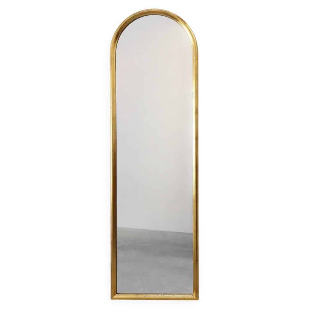 Miroir mural en arc doré par Deknudt, Belgique, 20e siècle