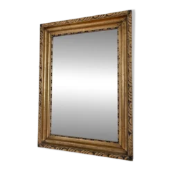 Miroir mural en bois doré antique français en or