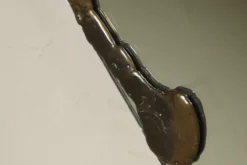 Miroir mural en bronze sculptural Lothar Klute avec étagère en verre des années 1990
