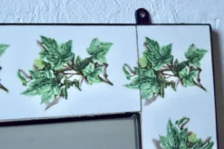 Miroir mural en céramique vintage