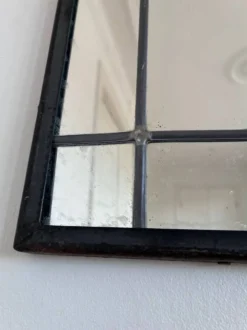 Miroir mural en fer forgé noir Art Déco, Belgique, années 1930
