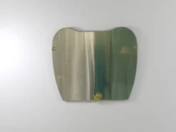 Miroir mural en laiton sculptural, Italie, années 1950