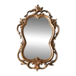 Miroir mural en or de style Hollywood Regency, USA