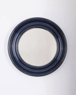 Miroir mural en plastique bleu au design italien vintage des années 1970