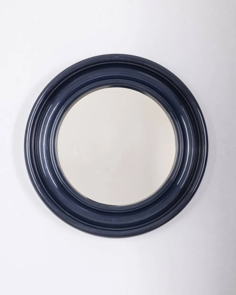 Miroir mural en plastique bleu au design italien vintage des années 1970