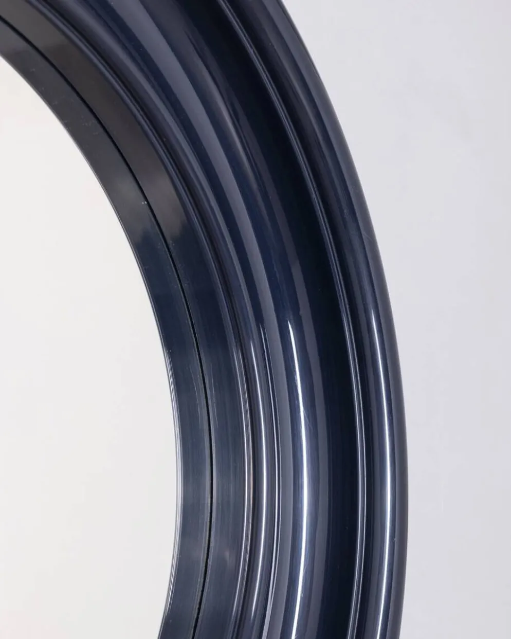 Miroir mural en plastique bleu au design italien vintage des années 1970