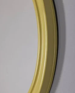 Miroir mural en plastique vert vintage des années 1970, design Carrara Matta