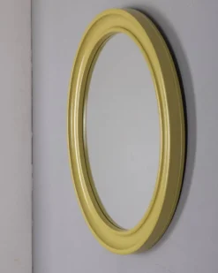 Miroir mural en plastique vert vintage des années 1970, design Carrara Matta