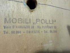 Miroir mural en teck plié Mobili Polli Italie