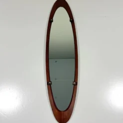 Miroir mural en teck plié Mobili Polli Italie