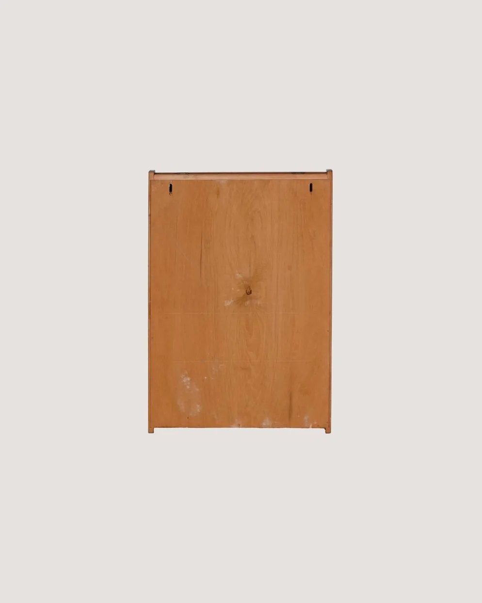 Miroir mural en teck scandinave avec compartiment de rangement, années 1960