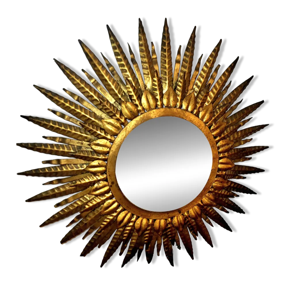 Miroir murale soleil lampe xxl géant illustrations vintage design