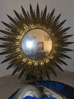 Miroir murale soleil lampe xxl géant illustrations vintage design