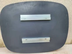 Miroir mural forme libre fumé bronze, années 1970