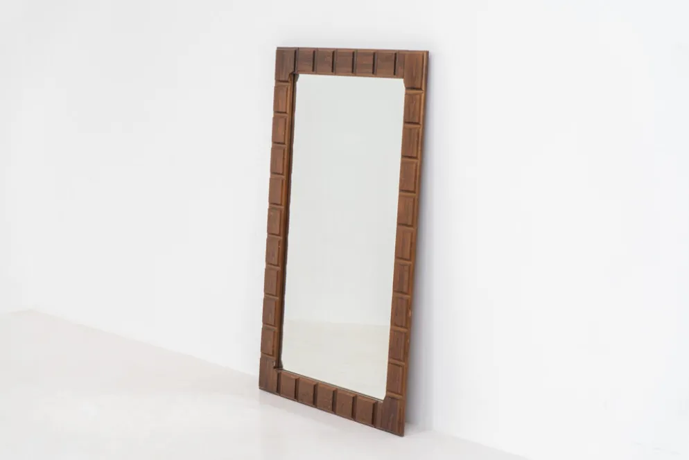 Miroir mural graphique sculptural