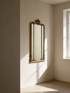 Miroir mural italien ancien, 19e siècle.