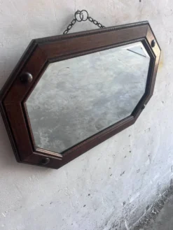 Miroir mural octogonal anglais Arts & Crafts / Art déco, 1920s–1930s