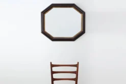 Miroir mural octogonal en bronze par Deknudt, Belgique, 20e siècle