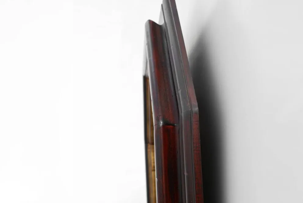 Miroir mural octogonal en bronze par Deknudt, Belgique, 20e siècle