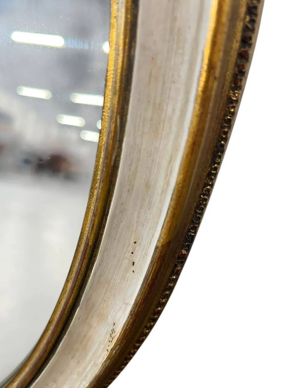 Miroir mural ovale baroque vintage à décor de noeud