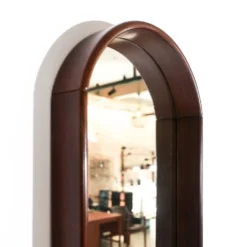 Miroir mural ovale moderniste, Italie années 1960