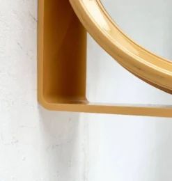 Miroir mural pivotant de salle de bain à l'âge de l'espace du milieu du siècle avec 2 côtés, années 1960