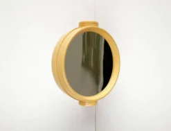 Miroir mural pivotant de salle de bain à l'âge de l'espace du milieu du siècle avec 2 côtés, années 1960
