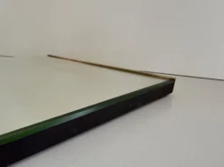 Miroir mural rectangulaire minimaliste à cadre en laiton, années 1960, Allemagne