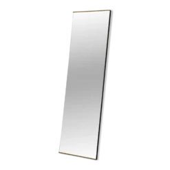 Miroir mural rectangulaire minimaliste à cadre en laiton, années 1960, Allemagne
