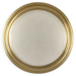 Miroir mural rond vintage italien en laiton, années 1970