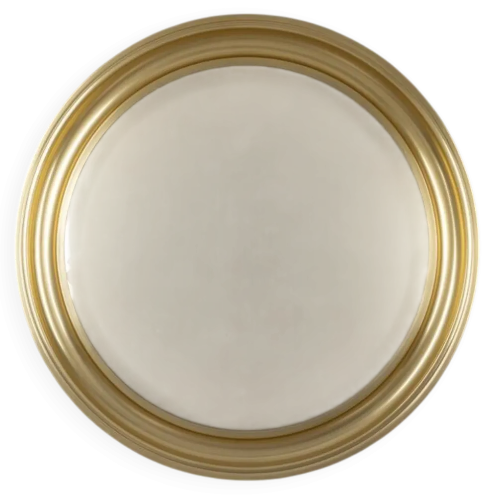 Miroir mural rond vintage italien en laiton, années 1970