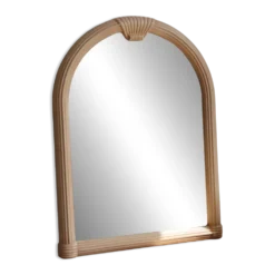 Miroir mural rose poudré arche - Style Art déco - Cadre mouluré
