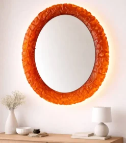 Miroir mural rétroéclairé pour salon par Hillebrand