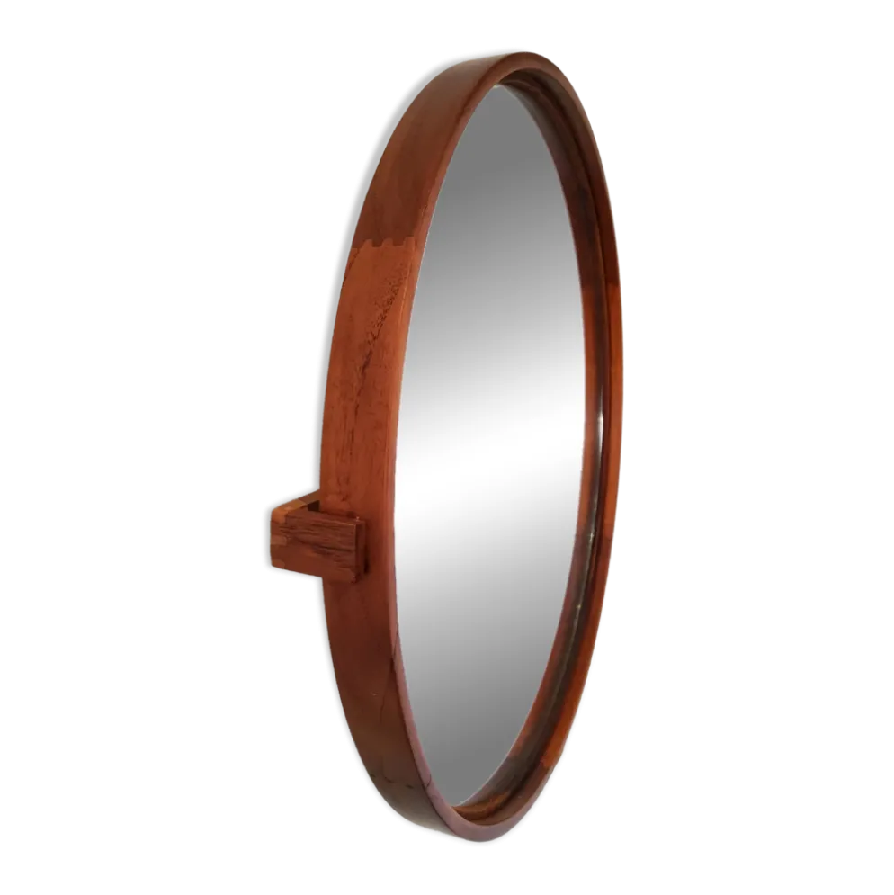 Miroir mural scandinave en teck - luxus