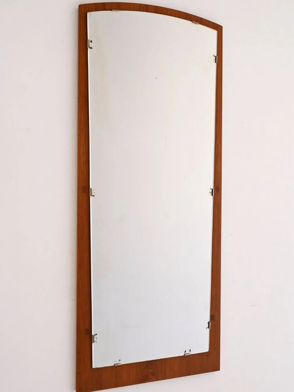 Miroir mural scandinave en teck des années 1960