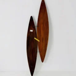 Miroir mural sculptural italien en bois années 60
