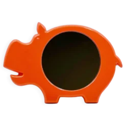 Miroir mural Space Age en forme d'hippopotame Poss Danemark, années 1960/70