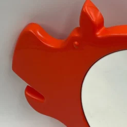 Miroir mural Space Age en forme d'hippopotame Poss Danemark, années 1960/70