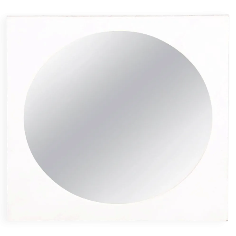 Miroir mural tchèque des années 70 avec cadre en bois.