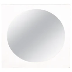 Miroir mural tchèque des années 70 avec cadre en bois.
