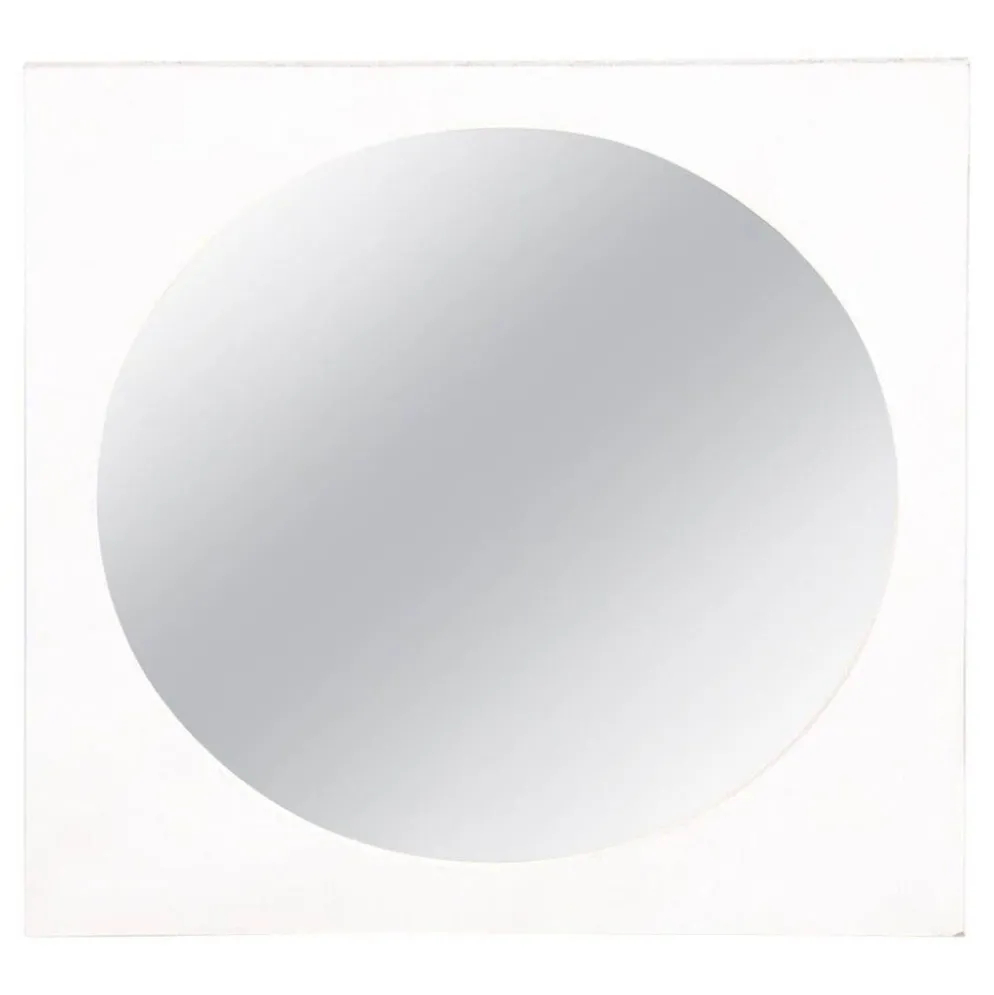 Miroir mural tchèque des années 70 avec cadre en bois.