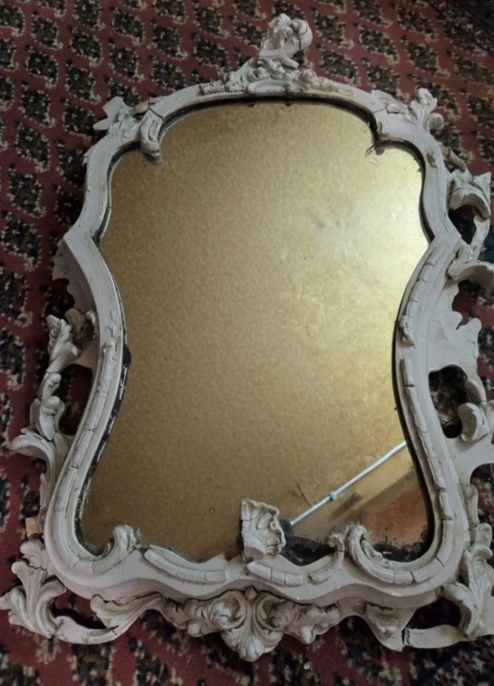 Miroir mural vintage baroque / rococo – Cadre orné shabby chic
