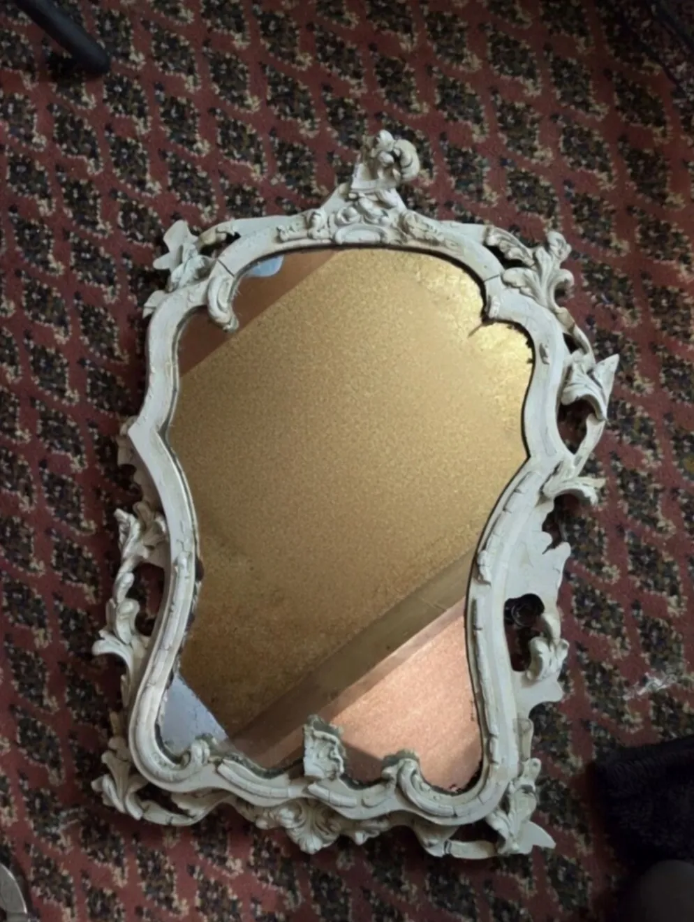 Miroir mural vintage baroque / rococo – Cadre orné shabby chic